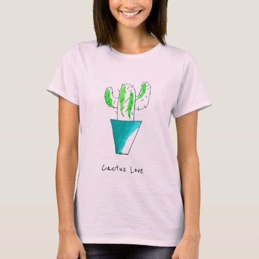 Mexicaanse cactus plant art t-shirt (Voorkant)