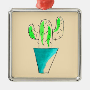 Mexicaanse cactus schattige saguaro-kunst metalen ornament