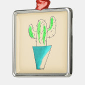 Mexicaanse cactus schattige saguaro-kunst metalen ornament (Links)
