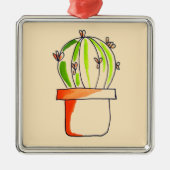 Mexicaanse cactus schattige woestijnkunst metalen ornament (Voorkant)