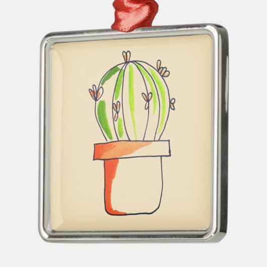 Mexicaanse cactus schattige woestijnkunst metalen ornament (Links)