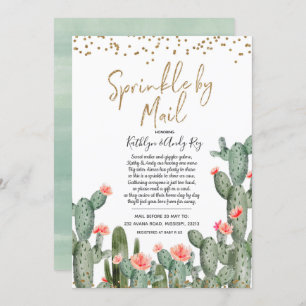 Mexicaanse Cactus Sprinkle door Mail Baby shower Kaart