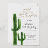 Mexicaanse cactus Surprise Birthday Party Kaart (Voorkant)