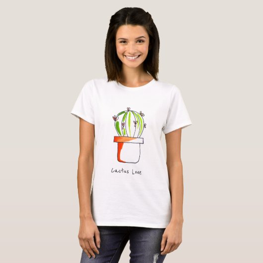 Mexicaanse cactus tekenkunst t-shirt (Voorkant volledig)