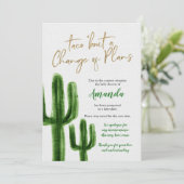 Mexicaanse cactus uitgesteld Baby shower aankondig Kaart (Staand voorkant)