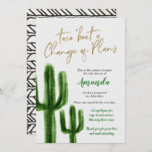 Mexicaanse cactus uitgesteld Baby shower aankondig Kaart (Voorkant / Achterkant)