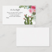 Mexicaanse Cactus Undies Raffle Enclosure Card Informatiekaartje (Voorkant / Achterkant)