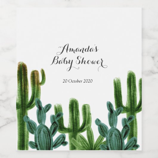 Mexicaanse Cactus Wijnfles Etiketten (Enkel label)