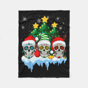Mexicaanse Calavera Santa Bloem Suiker Schedel Ker Fleece Deken