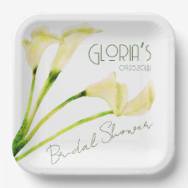 Mexicaanse Calla Lily Bruidsdiner Papieren Bordje