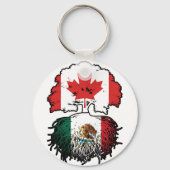 Mexicaanse Canada Tree Roots Vlag Sleutelhanger (Achterkant)