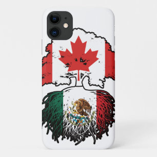 Mexicaanse Canadese vlag voor boomstammen in Canad Case-Mate iPhone Case