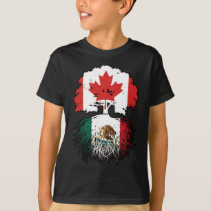 Mexicaanse Canadese vlag voor boomstammen in Canad T-shirt