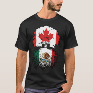 Mexicaanse Canadese vlag voor boomstammen in Canad T-shirt