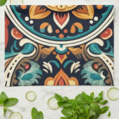 Mexicaanse Cantaro Pottery Design Keukenhanddoek (Gevouwen)