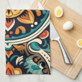 Mexicaanse Cantaro Pottery Design Keukenhanddoek (Quarter Fold)
