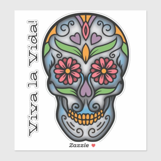 Mexicaanse Cavalera Sugar Skull Sticker (Vel)