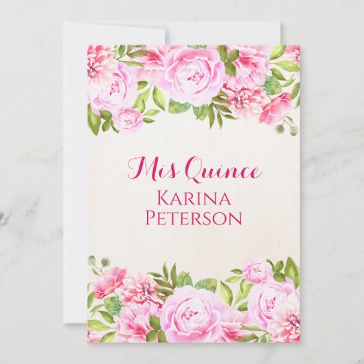 Mexicaanse Charra 15 Quinceanera Uitnodiging (Achterkant)