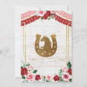 Mexicaanse Charra Pink en Red Rose Verwant Verlede Kaart (Achterkant)