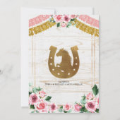 Mexicaanse Charra Pink Rose 3rd Birthday Western Kaart (Achterkant)