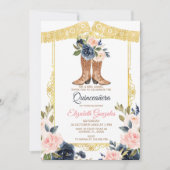 Mexicaanse Charro-laarzen Quinceanera  Kaart (Voorkant)