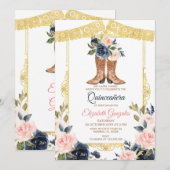Mexicaanse Charro-laarzen Quinceanera  Kaart (Voorkant / Achterkant)