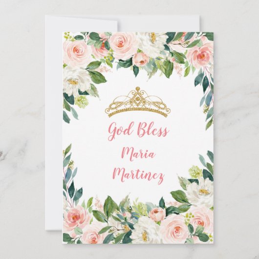 Mexicaanse Charro-laarzen Roze en Gouden Quinceañe Kaart (Achterkant)