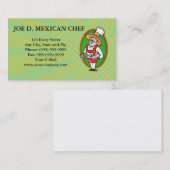 Mexicaanse Chef Cook Bord Tacos Burrito Corn Chips Visitekaartje (Voorkant / Achterkant)