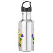 Mexicaanse Chick cartoon | Achtergrondkleur kiezen Waterfles (Voorkant)