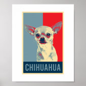 Mexicaanse Chihuahua Dog Portrait Pop Art Poster (Voorkant)
