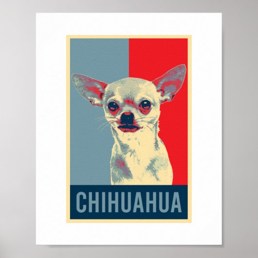 Mexicaanse Chihuahua Dog Portrait Pop Art Poster (Voorkant)