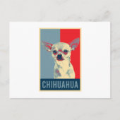 Mexicaanse Chihuahua Dog Portrait Pop Art Uitnodiging Briefkaart (Voorkant)