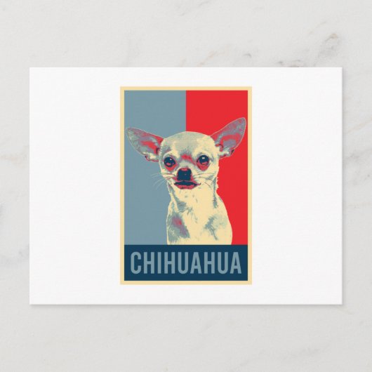 Mexicaanse Chihuahua Dog Portrait Pop Art Uitnodiging Briefkaart (Voorkant)