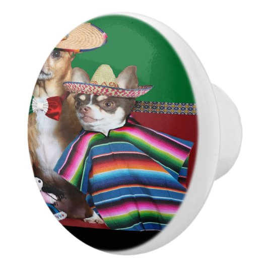 Mexicaanse chihuahuas decoratieve drawerknoppen keramische knop (Rechts)