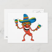 Mexicaanse Chili Pepper Briefkaart (Voorkant / Achterkant)