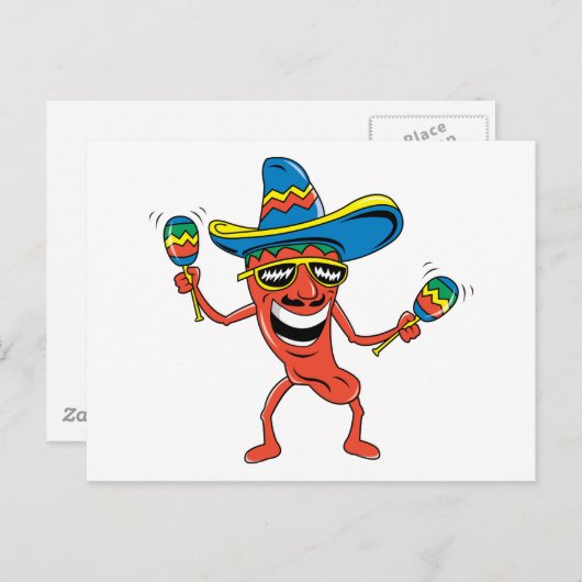 Mexicaanse Chili Pepper Briefkaart (Voorkant / Achterkant)