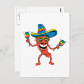 Mexicaanse Chili Pepper Briefkaart (Voorkant / Achterkant)