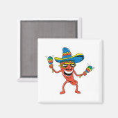 Mexicaanse Chili Pepper Magneet (Voorkant / Achterkant)