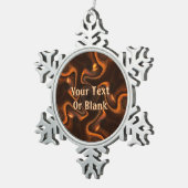 Mexicaanse Chocolade Tin Sneeuwvlok Ornament (Rechts)
