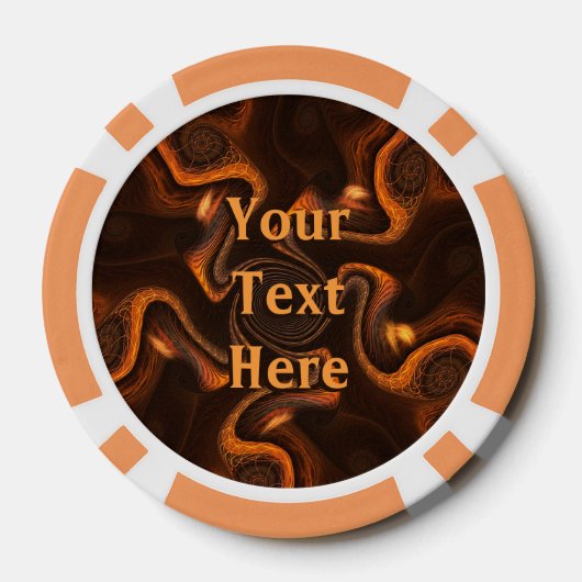 Mexicaanse Chocolate Swirl Poker Chips (Achterkant)