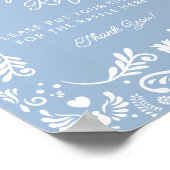 Mexicaanse Cielito Lindo Baby shower Luier Raffle Poster (Hoek)