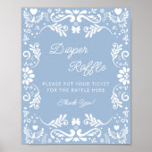 Mexicaanse Cielito Lindo Baby shower Luier Raffle Poster (Voorkant)