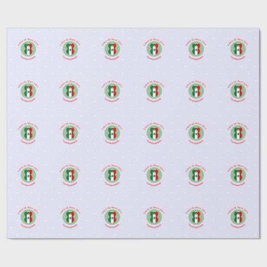 Mexicaanse Cinco de Mayo Engel Persoonlijk Cadeaupapier (Vlak)