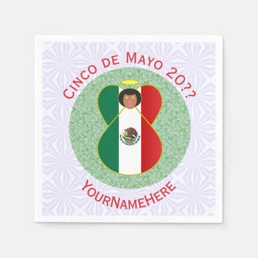 Mexicaanse Cinco de Mayo Engel Persoonlijk Servet (Voorkant)