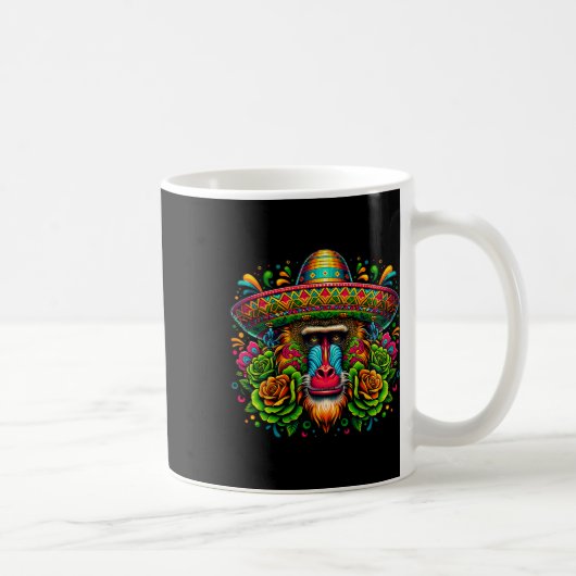 Mexicaanse Cinco de Mayo Let's Fiesta Party Baboon Koffiemok (Rechts)