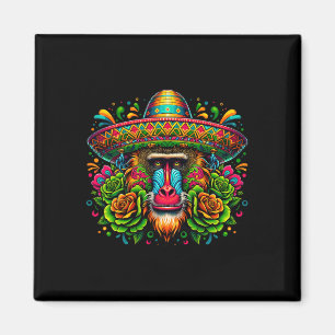 Mexicaanse Cinco de Mayo Let's Fiesta Party Baboon Magneet