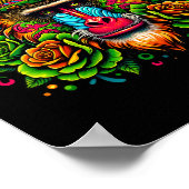 Mexicaanse Cinco de Mayo Let's Fiesta Party Baboon Poster (Hoek)
