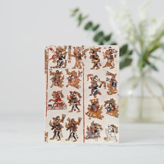 Mexicaanse codex briefkaart (Staand voorkant)