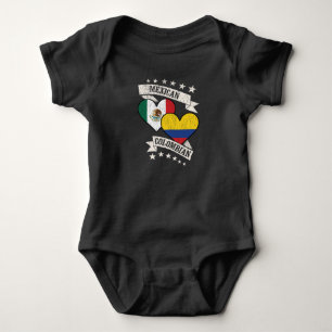 Mexicaanse Colombiaanse hartvlaggen Mexico Colombi Romper