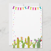 Mexicaanse Colorful Cactus Fiesta Baby shower Part Kaart (Achterkant)